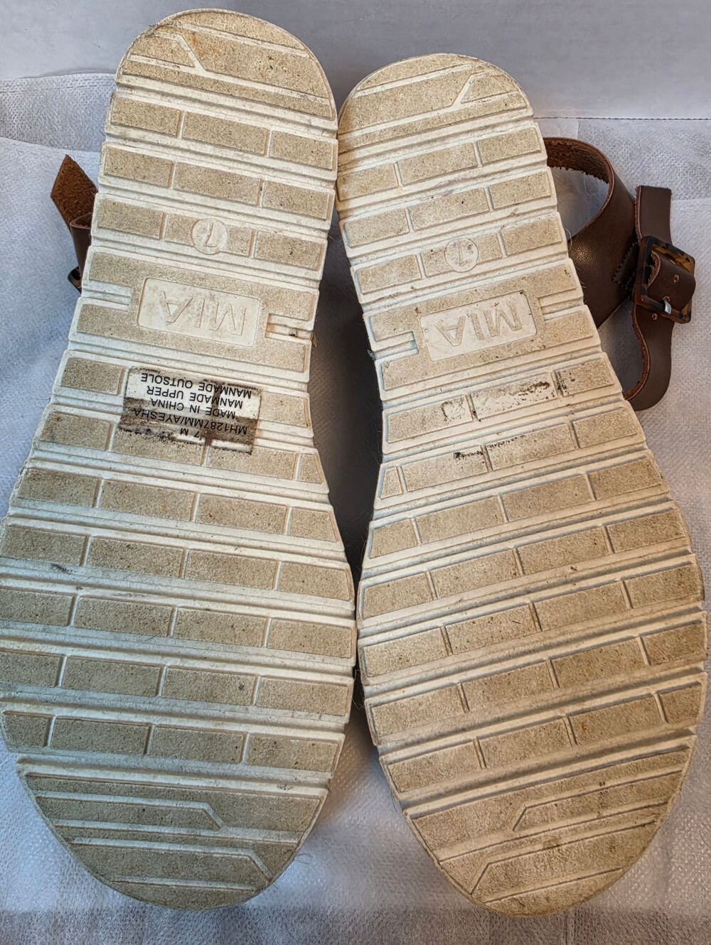 MIA Kiera Cognac Espadrille Platform Sandals Size 7 - Picture 5 of 6